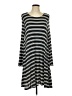 Mud Pie Stripes Gray Casual Dress Size L - photo 1