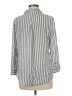 VS Sport 100% Rayon Stripes Silver Long Sleeve Button-Down Shirt Size M - photo 2