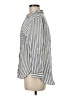 VS Sport 100% Rayon Stripes Silver Long Sleeve Button-Down Shirt Size M - photo 5