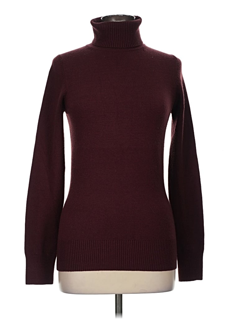 Pre-owned French Connection Turtleneck Sweater In Burgundy