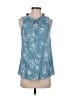 Beacon 100% Polyester Teal Sleeveless Blouse Size S - photo 1