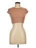 Heart & Hips Tan Short Sleeve Top Size L - photo 1