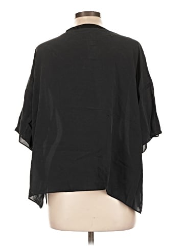 Vince. Short Sleeve Silk Top (view 2)