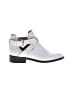 Halogen 100% Leather White Ankle Boots Size 7 - photo 1