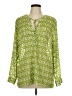 Chico's 100% Polyester Green Long Sleeve Blouse Size Lg (2) - photo 1