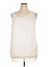 Logo Layers Ivory Sleeveless Blouse Size XL - photo 1
