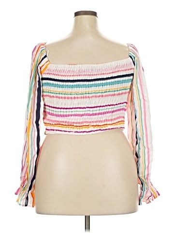 ELOQUII Elements 3/4 Sleeve Blouse (view 2)