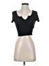 Shein Black Short Sleeve Turtleneck Size 4 - photo 1