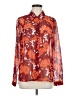 CAbi 100% Polyester Floral Orange Long Sleeve Blouse Size M - photo 1