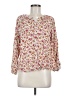 Old Navy 100% Rayon Floral Ivory Long Sleeve Blouse Size M - photo 1