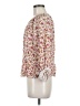 Old Navy 100% Rayon Floral Ivory Long Sleeve Blouse Size M - photo 5