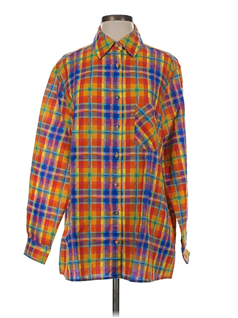 Pre-owned Weworewhat Long Sleeve Button Down Shirt In Orange