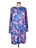 Stella Parker Print Blue Casual Dress Size L - photo 1