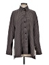 Zara Houndstooth Brown Long Sleeve Button-Down Shirt Size S - photo 1