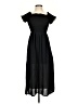 Blue Elephant Solid Black Casual Dress Size S - photo 1