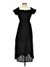 Blue Elephant Solid Black Casual Dress Size S - photo 2