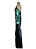 Alyce 100% Polyester Metallic Green Cocktail Dress Size 2 - photo 5