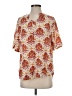Gianni 100% Viscose Orange Short Sleeve Blouse Size 2 - photo 1