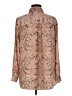 Rose + Olive Animal Print Brown Long Sleeve Blouse Size M - photo 2