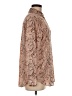 Rose + Olive Animal Print Brown Long Sleeve Blouse Size M - photo 4