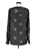 T Tahari 100% Polyester Floral Gray Long Sleeve Blouse Size M - photo 2