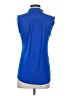 Cocomo Blue Sleeveless Button-Down Shirt Size S - photo 2