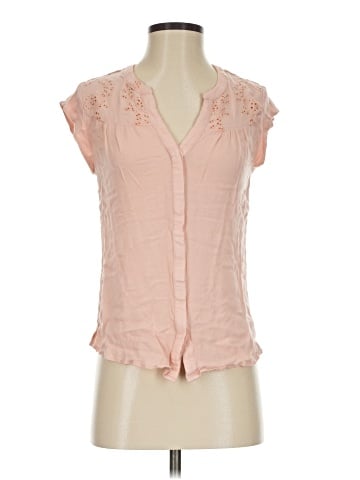 Pale Sky Short Sleeve Blouse (view 1)
