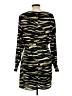 DKNY 100% Polyester Animal Print Black Casual Dress Size 12 - photo 2