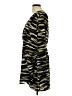 DKNY 100% Polyester Animal Print Black Casual Dress Size 12 - photo 5