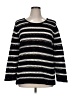 Alfani 100% Cotton Stripes Black Pullover Sweater Size XL - photo 1