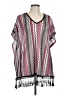 Miken Swim 100% Polyester Pink Short Sleeve Blouse Size L - photo 1