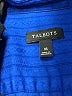 Talbots Stripes Blue Long Sleeve Blouse Size 16 - photo 7
