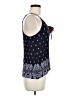 LUQ 100% Rayon Blue Sleeveless Blouse Size M (petite) - photo 4