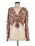 En Saison Brown Long Sleeve Blouse Size M - photo 1