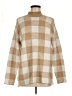 Ann Taylor LOFT Checkered-gingham Tan Turtleneck Sweater Size M - photo 1
