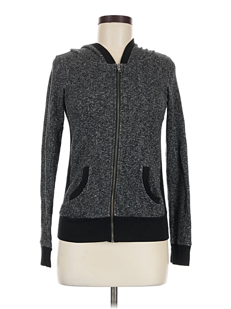 Pre-owned Full Tilt Zip Up Hoodie In Gray