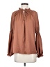 Current Air 100% Polyester Brown Long Sleeve Blouse Size S - photo 1