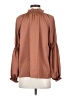 Current Air 100% Polyester Brown Long Sleeve Blouse Size S - photo 2