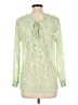 Unbranded 100% Polyester Green 3/4 Sleeve Blouse Size L - photo 2