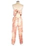 Tiare Hawaii 100% Rayon Tie-dye Orange Jumpsuit Size S - photo 2
