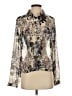 CAbi 100% Polyester Print Ivory Long Sleeve Blouse Size S - photo 1
