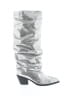 Azalea Wang Silver Boots Size 8 1/2 - photo 1