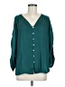 Left Coast by Dolan 100% Polyester Teal 3/4 Sleeve Blouse Size M - photo 1