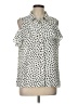 Roz & Ali 100% Polyester Polka Dots Ivory Sleeveless Blouse Size L - photo 1