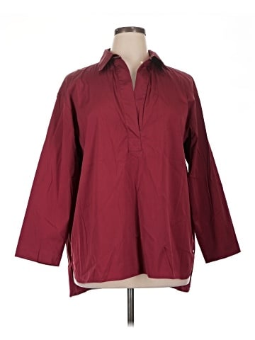 Lafayette 148 New York 3/4 Sleeve Button-Down Shirt (view 1)