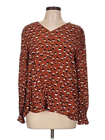 La Roque Long Sleeve Silk Top (view 1)