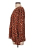 La Roque Brown Long Sleeve Silk Top Size L - photo 5