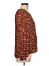 La Roque Brown Long Sleeve Silk Top Size L - photo 4
