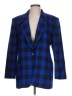 Jones New York Checkered-gingham Blue Blazer Size 12 - photo 1
