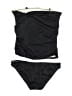 Venus Solid Black Two Piece Swimsuit Size 8 - photo 2